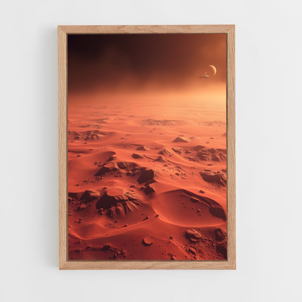 Poster Aile Rouge sur Mars – affiche Système solaire (vue 4)